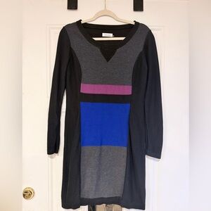 Calvin Klein Colorblock Long Sleeve knit Dress